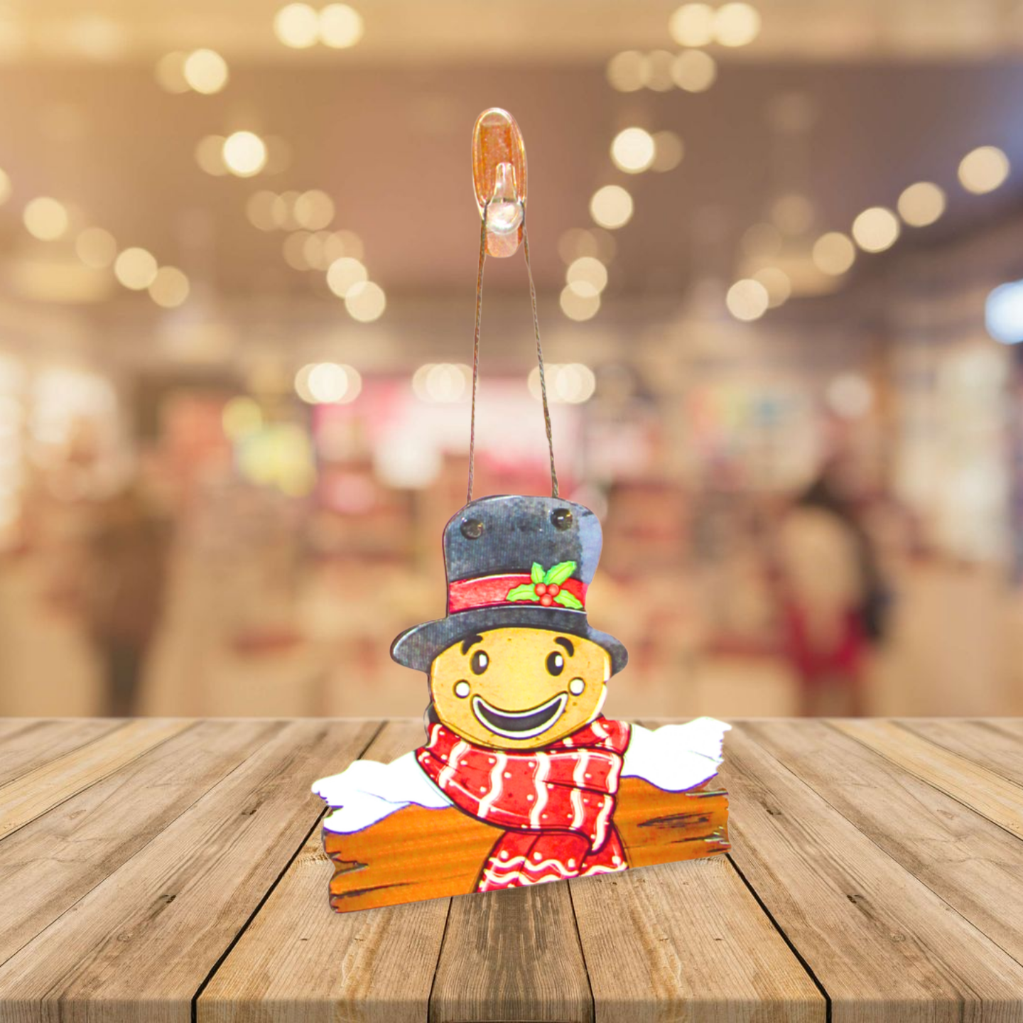 Gingerbread Man with Sign Shaped Sublimated Door Hanger