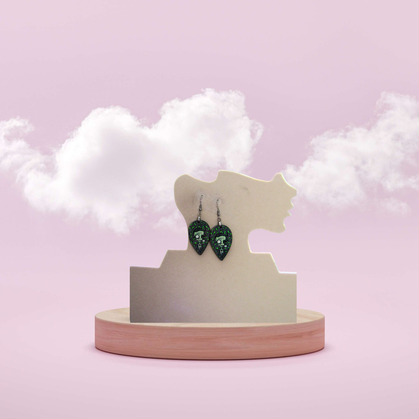 Reverse Teardrop Shaped Sublimated Earrings 1.5 inch