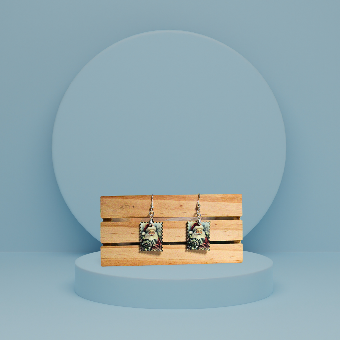 Stamp Shaped Sublimated Earrings 1 inch