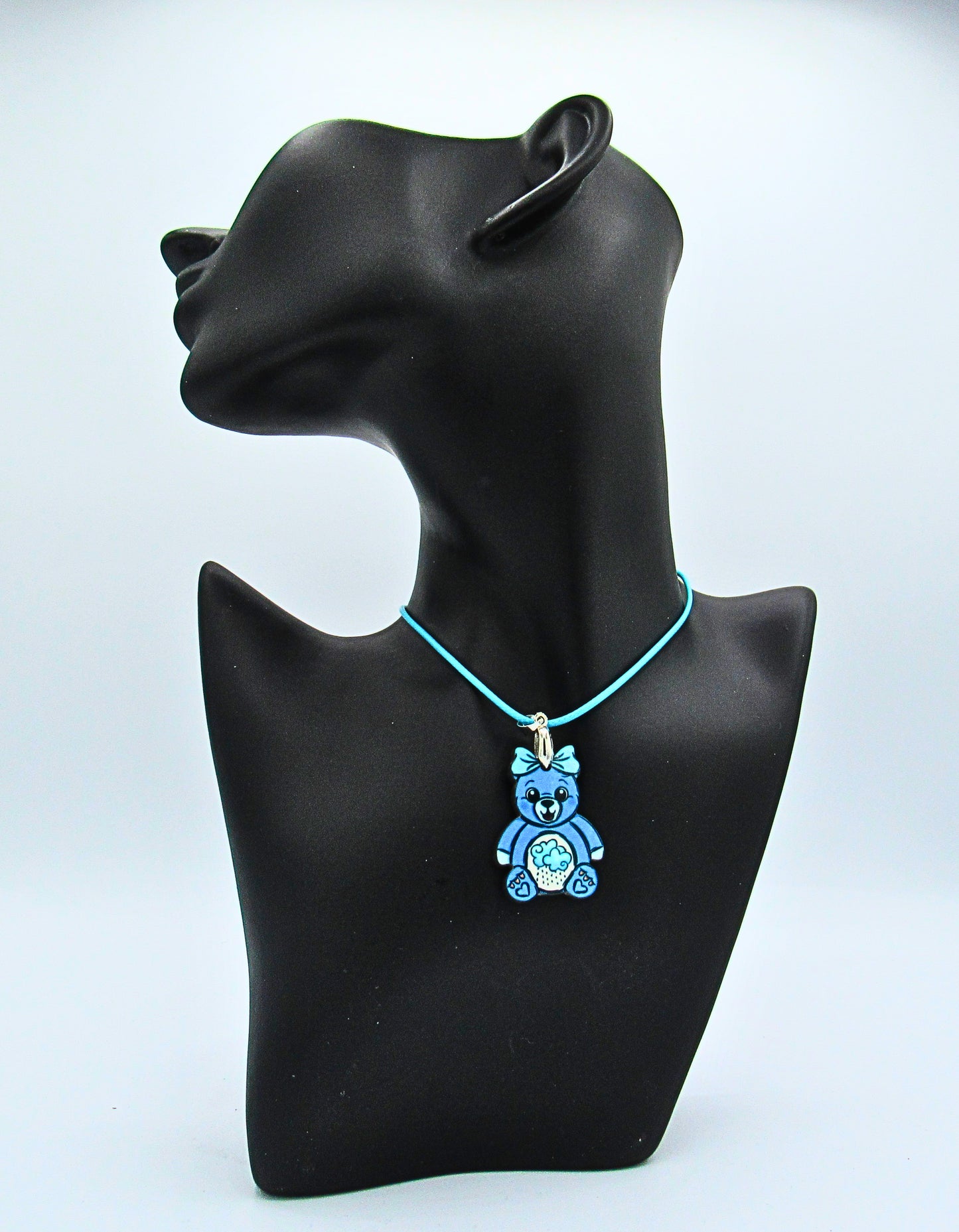 MDF-Teddy Bear with Bow Shaped Childs Sublimated Necklace Feelings