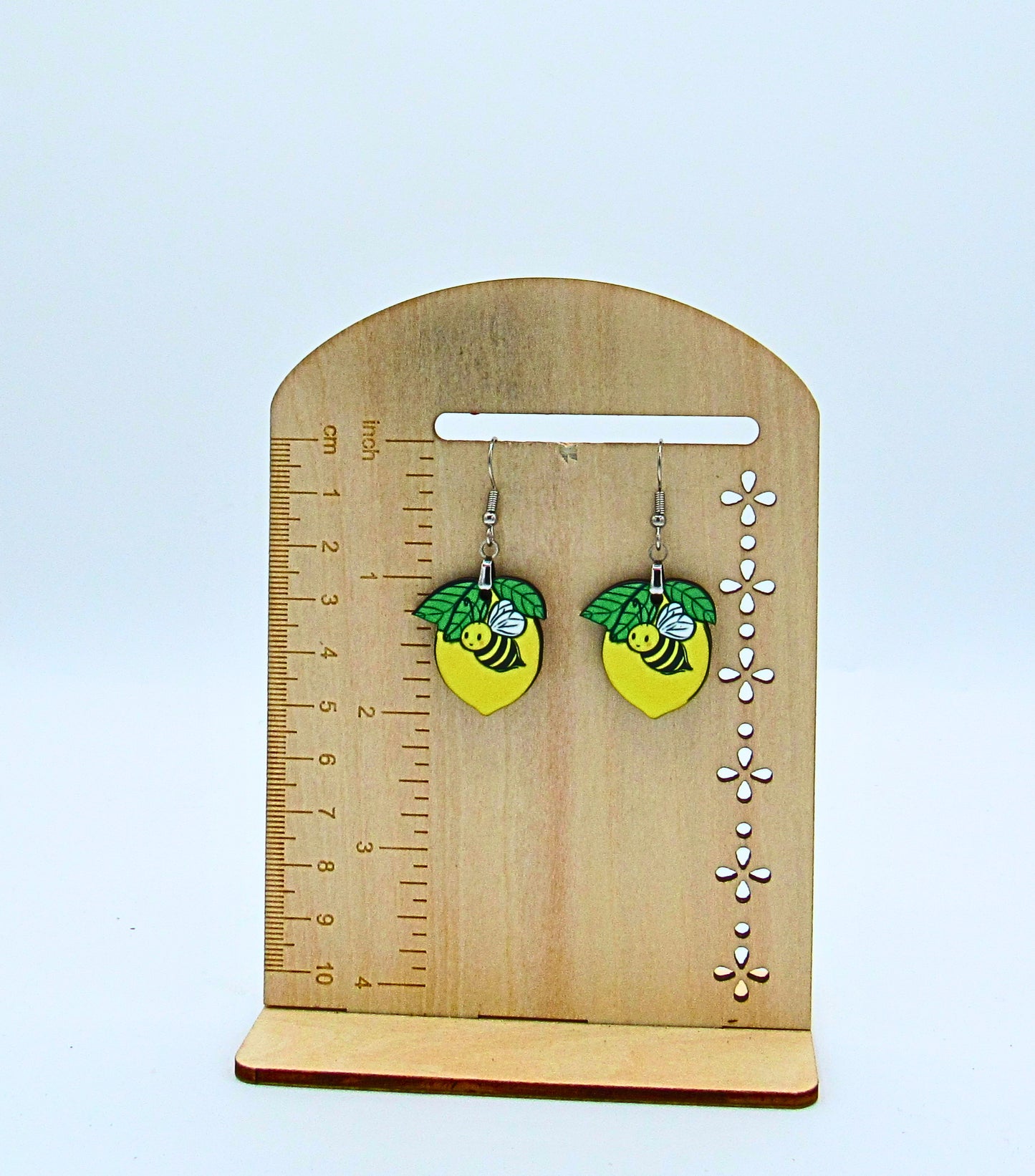 MDF-Lemon Shaped Sublimated Earrings 1 inch
