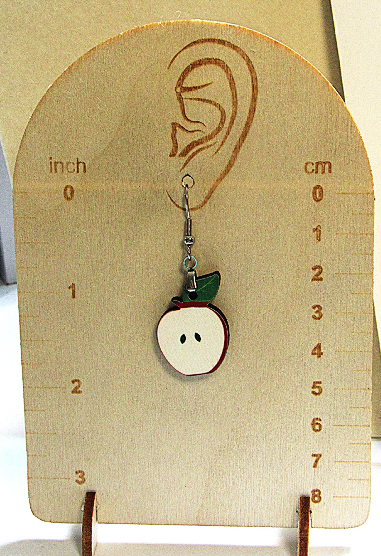 Apple Shaped Sublimated Earring 1 inch