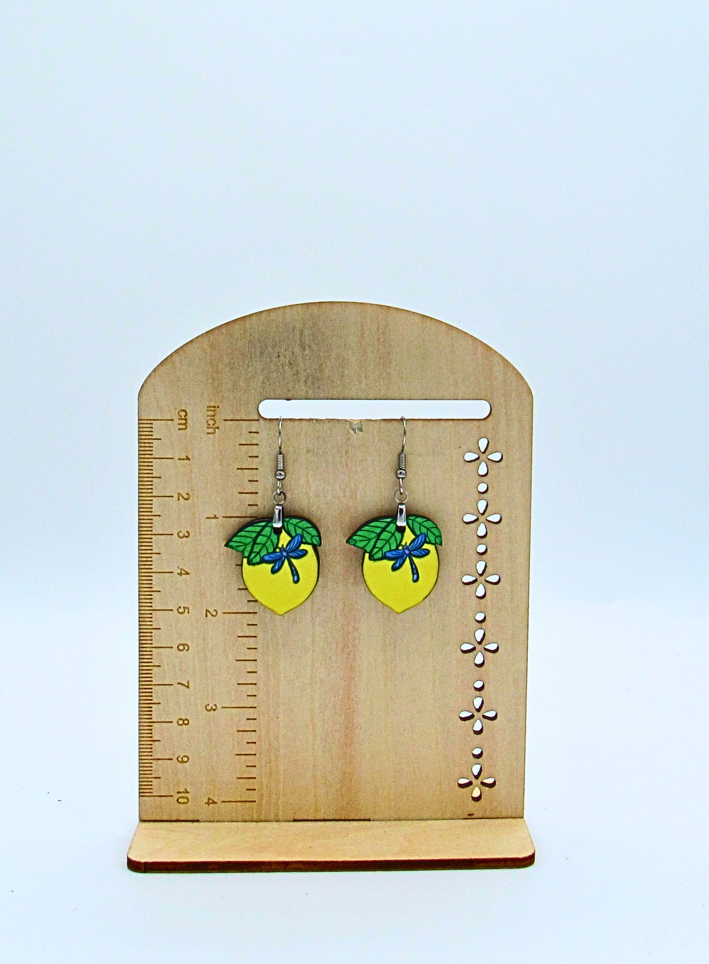 MDF-Lemon Shaped Sublimated Earrings 1 inch