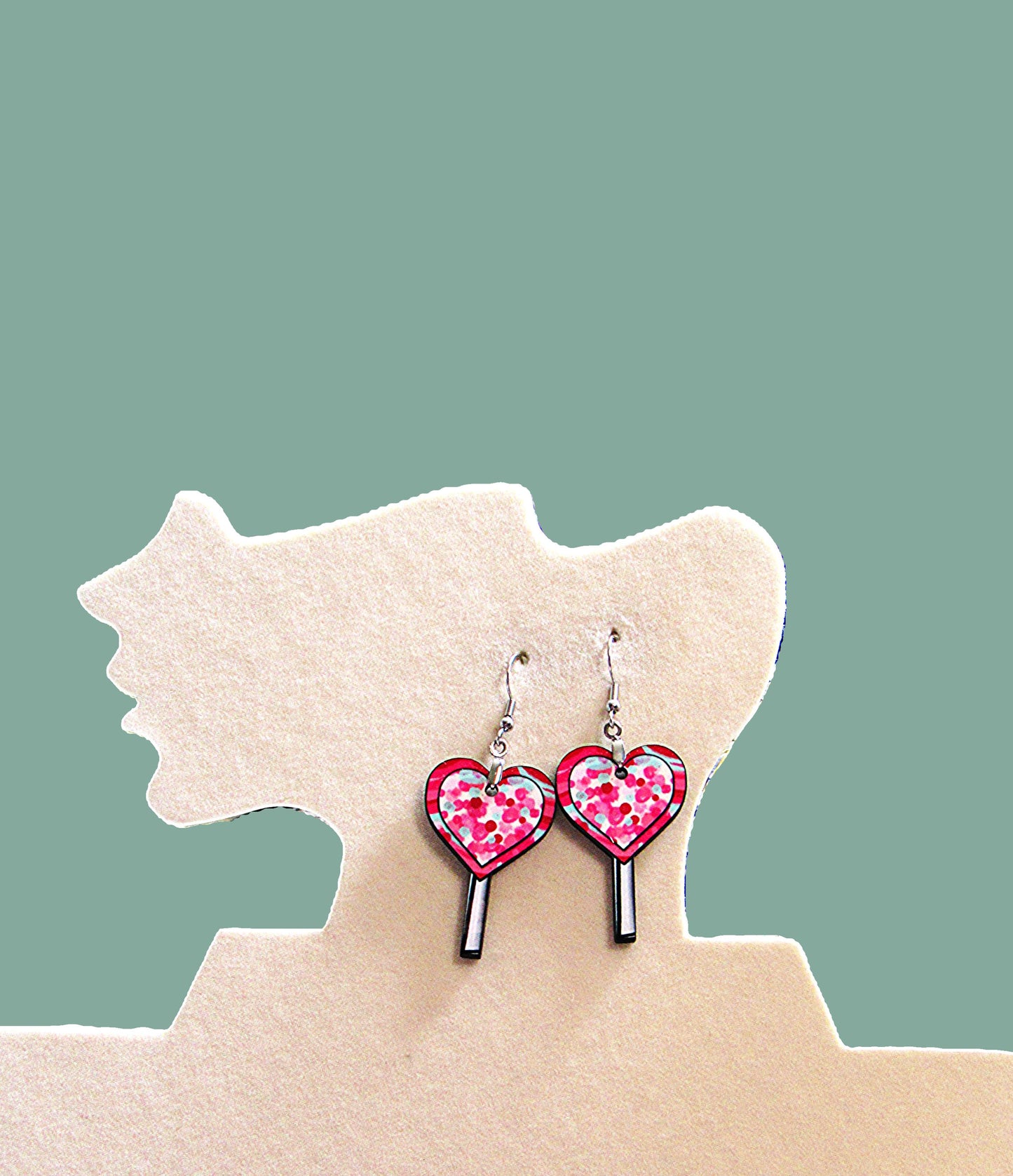 Sucker Shaped Sublimated Earrings