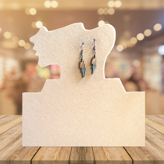 Lightning Shaped Sublimated Earrings