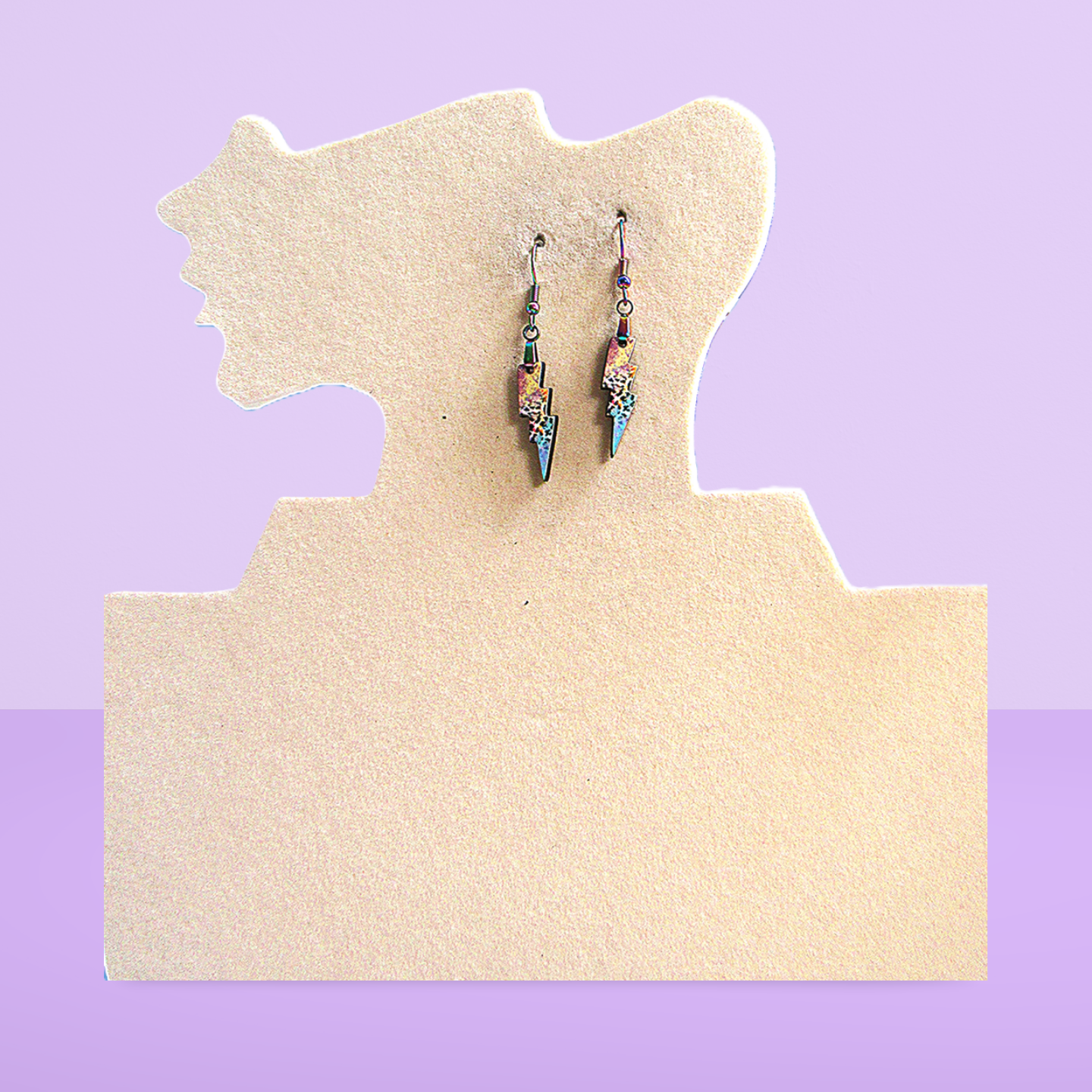 Lightning Shaped Sublimated Earrings