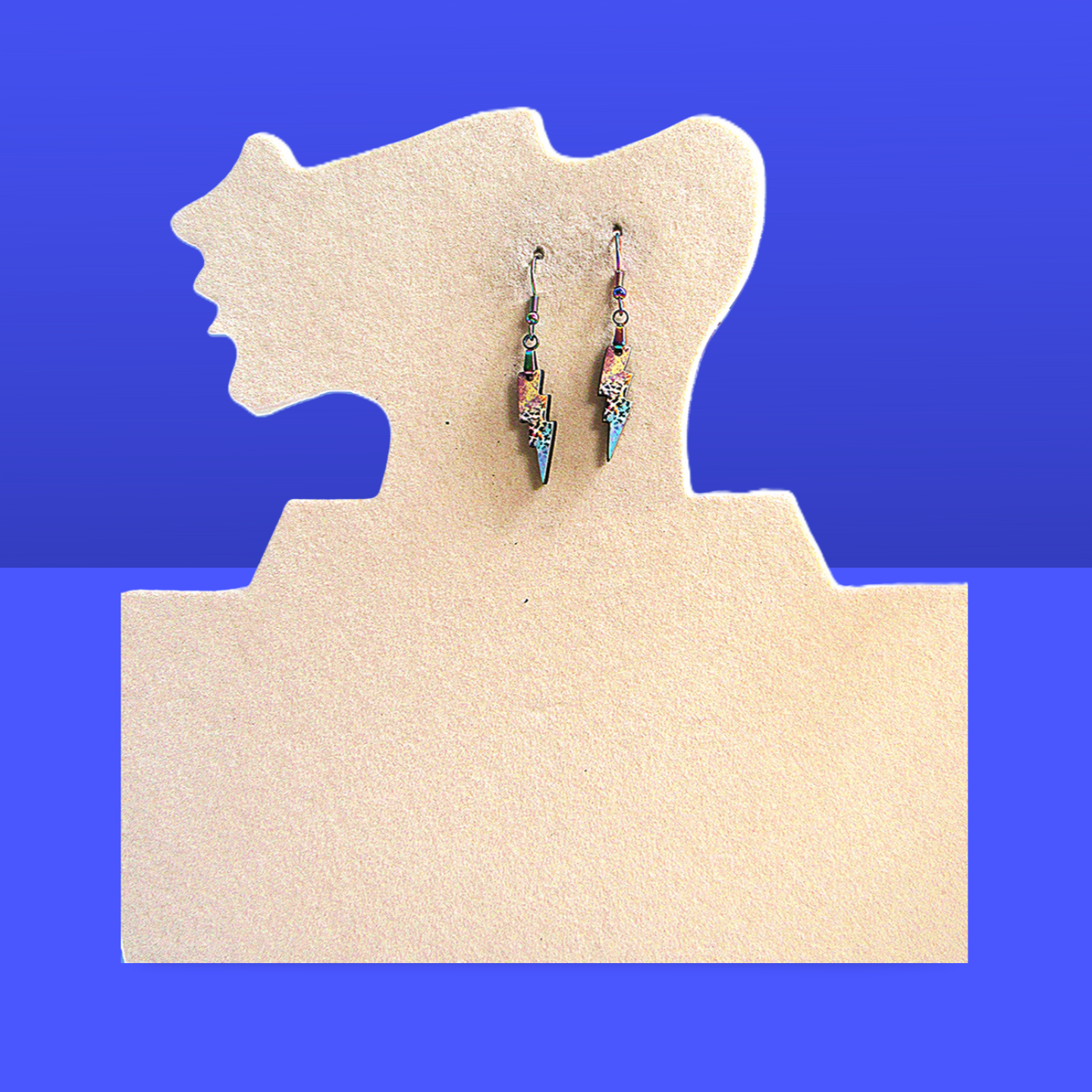 Lightning Shaped Sublimated Earrings