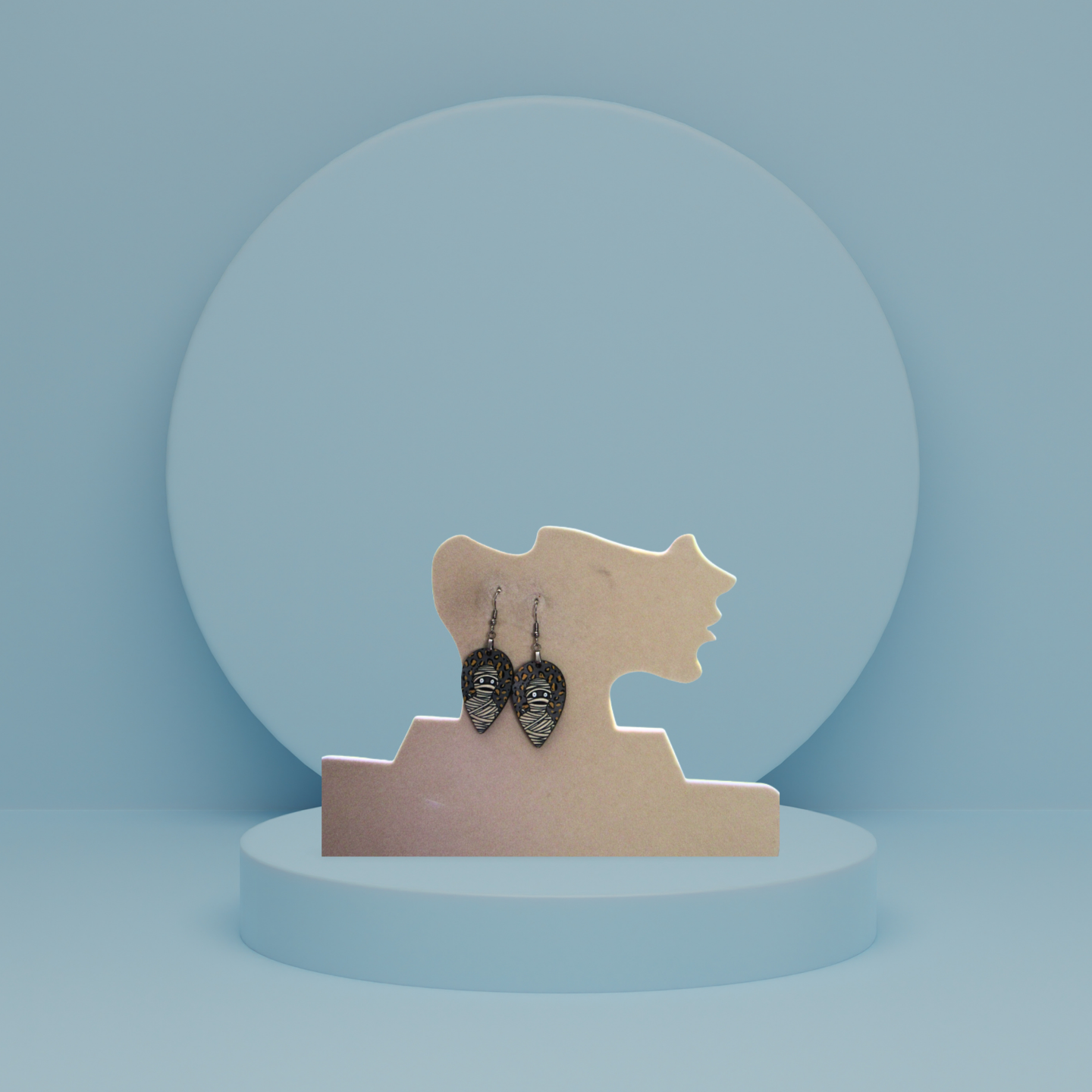 Reverse Teardrop Shaped Sublimated Earrings