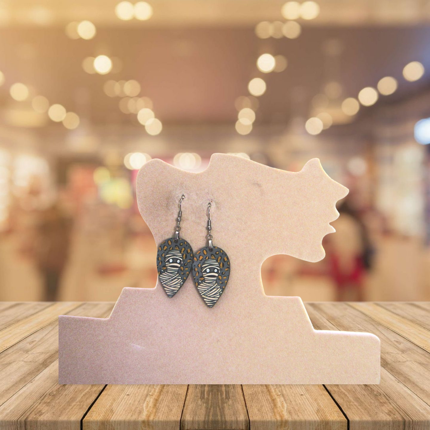 Reverse Teardrop Shaped Sublimated Earrings