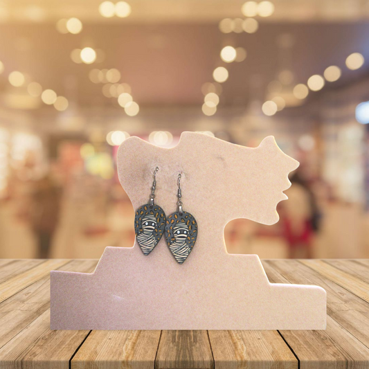 Reverse Teardrop Shaped Sublimated Earrings