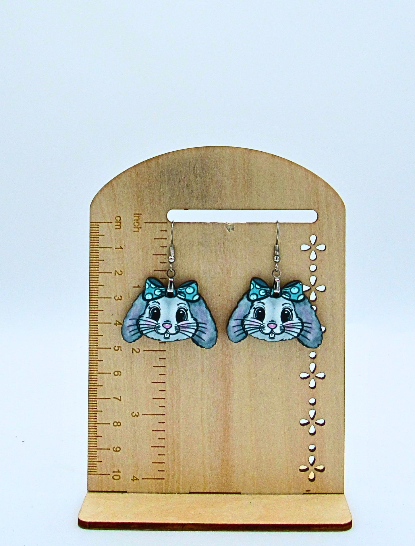 MDF- Bunny Head Shaped Sublimated Earrings 1.5 inch