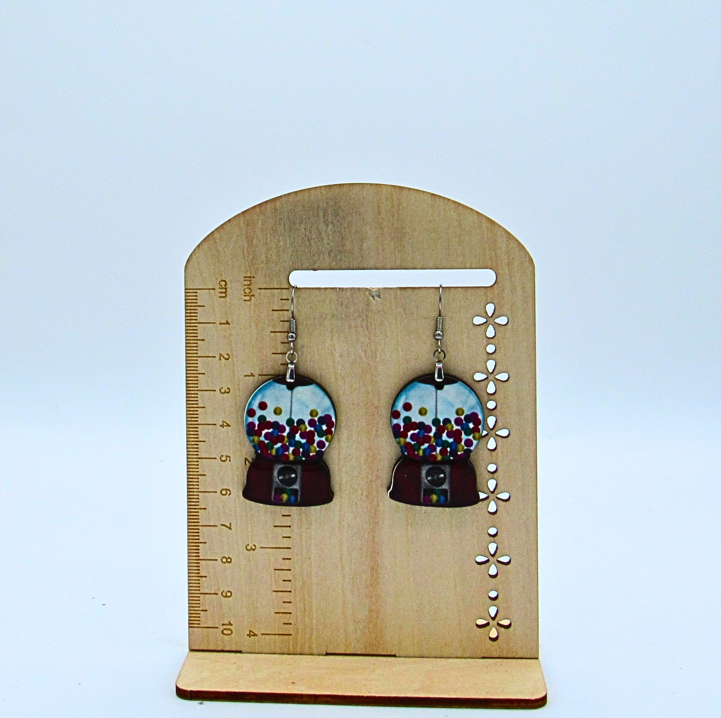 MDF-Snow Globe Shaped Sublimated Earrings 1.5 inch (Food)