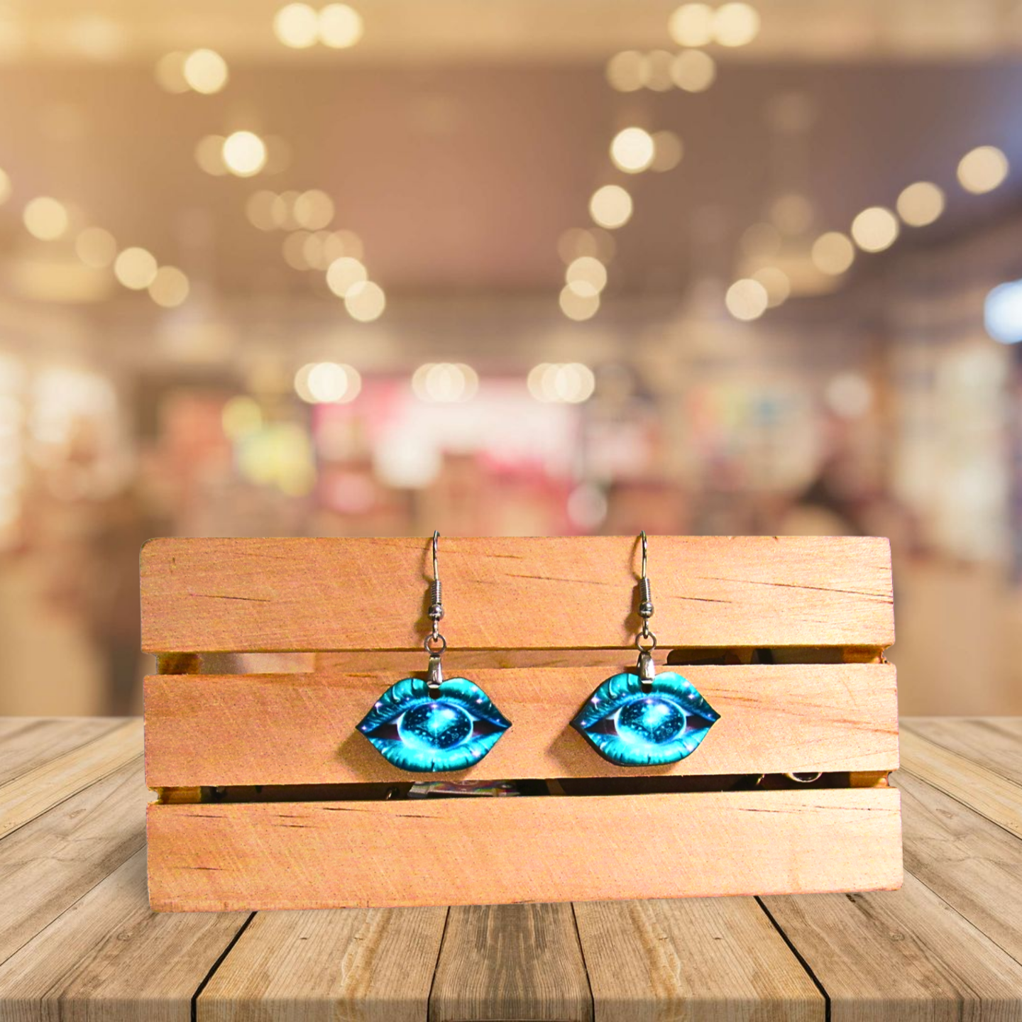 Lip Shaped Sublimated Earrings 1 inch