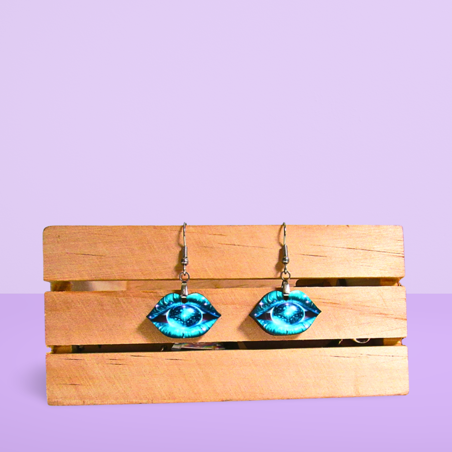 Lip Shaped Sublimated Earrings 1 inch