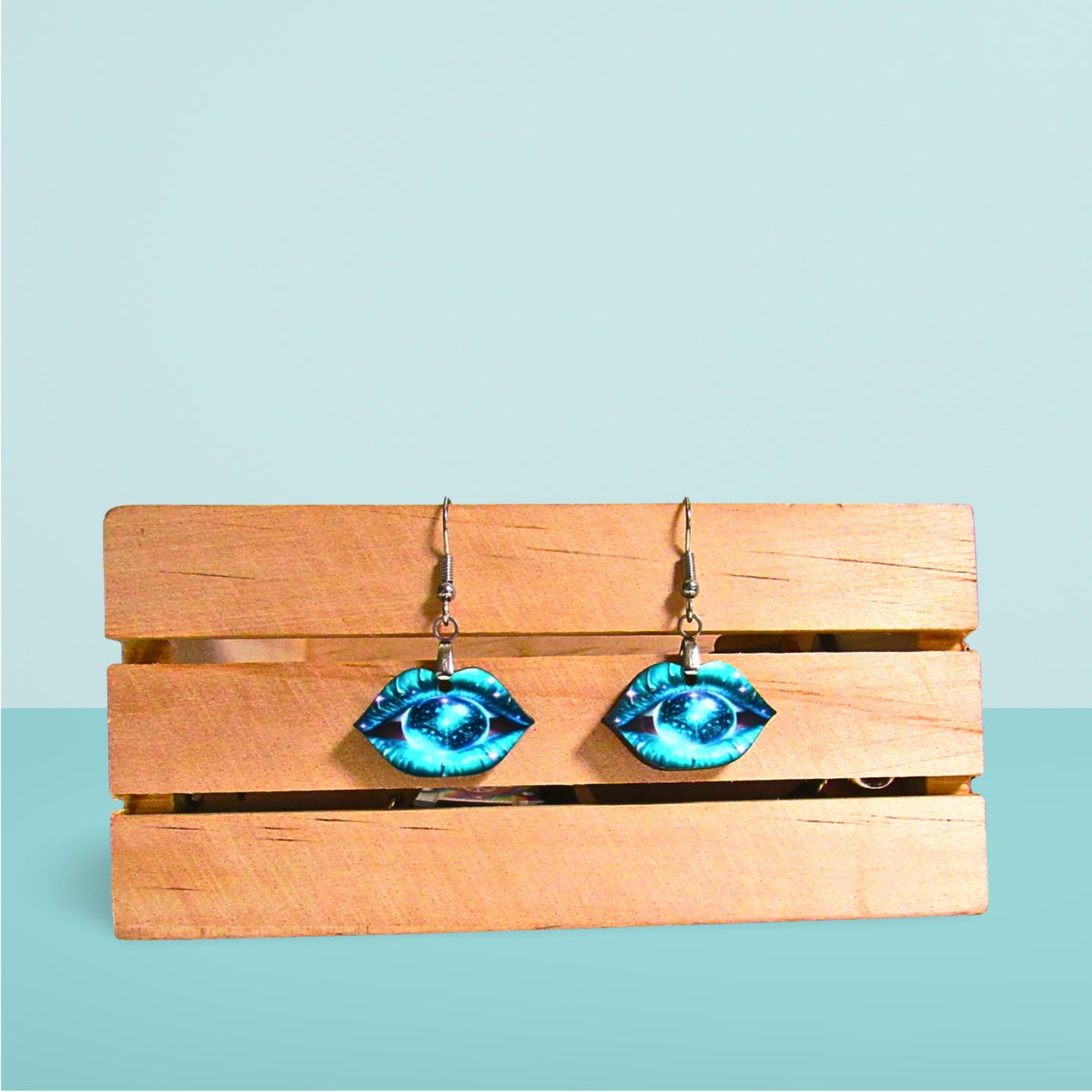 Lip Shaped Sublimated Earrings 1 inch