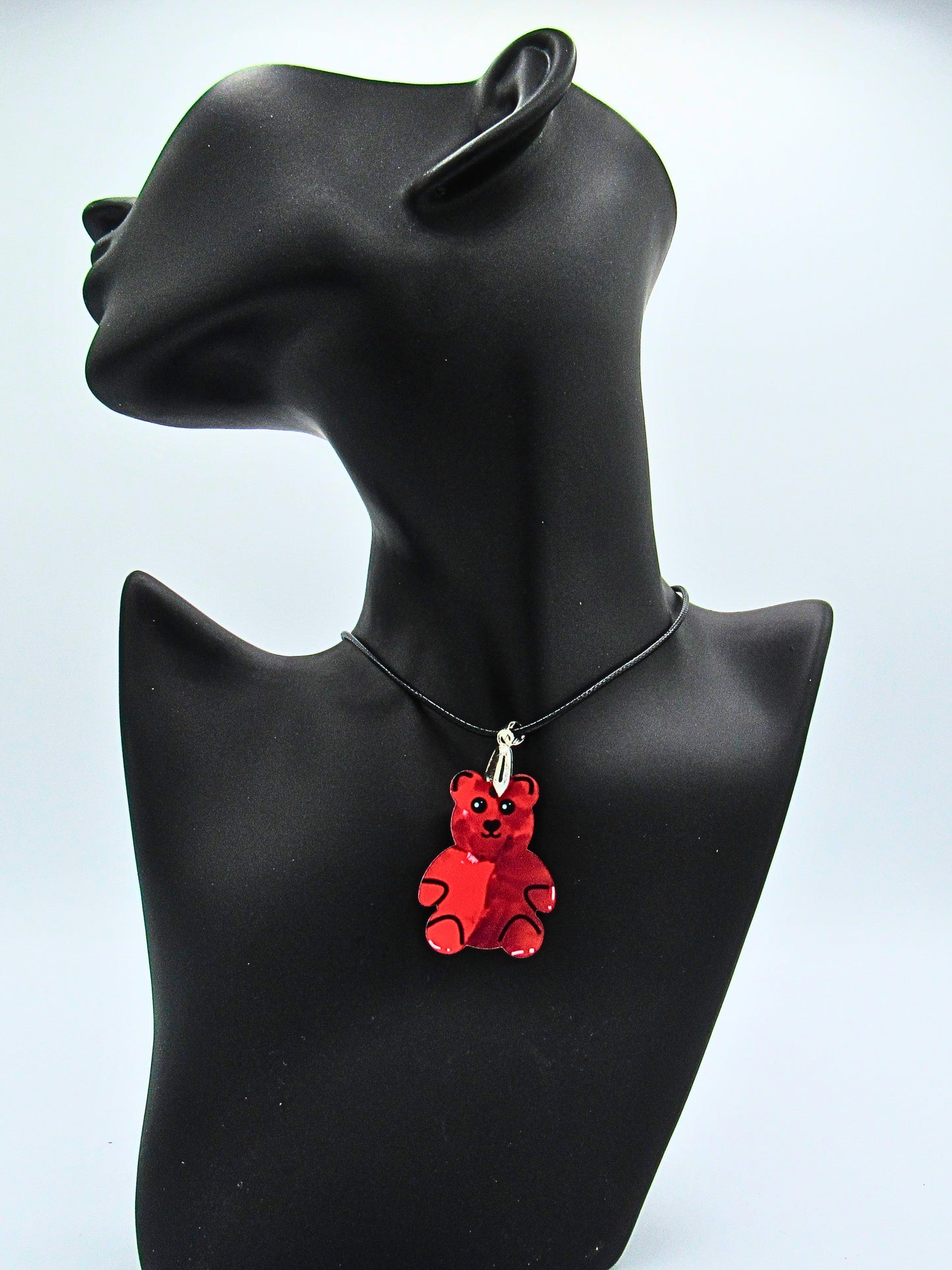 MDF-Teddy Bear Shaped Childs Sublimated Necklace