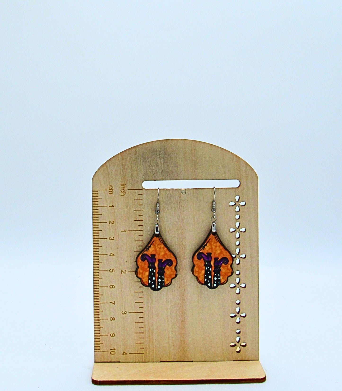 MDF-Fancy Teardrop Shaped Sublimated Earrings 1.5 inch