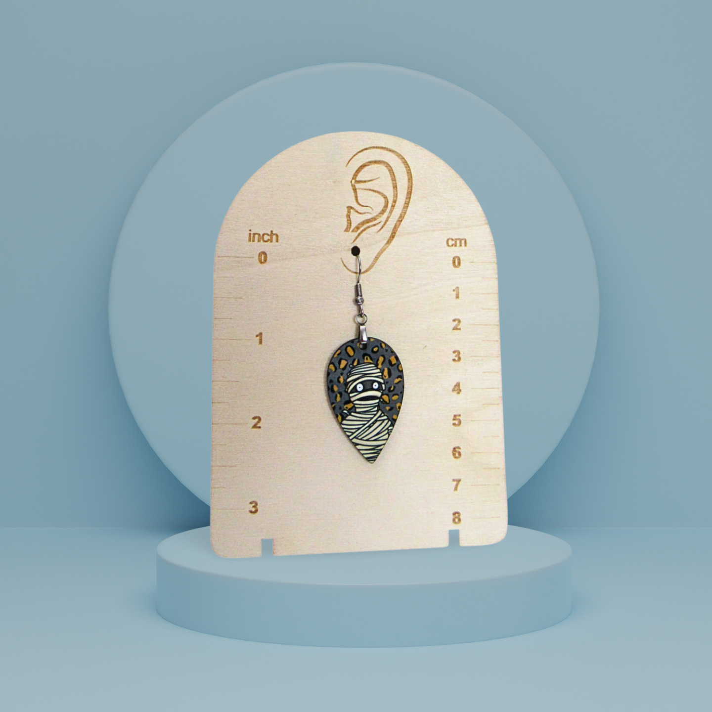 Reverse Teardrop Shaped Sublimated Earrings