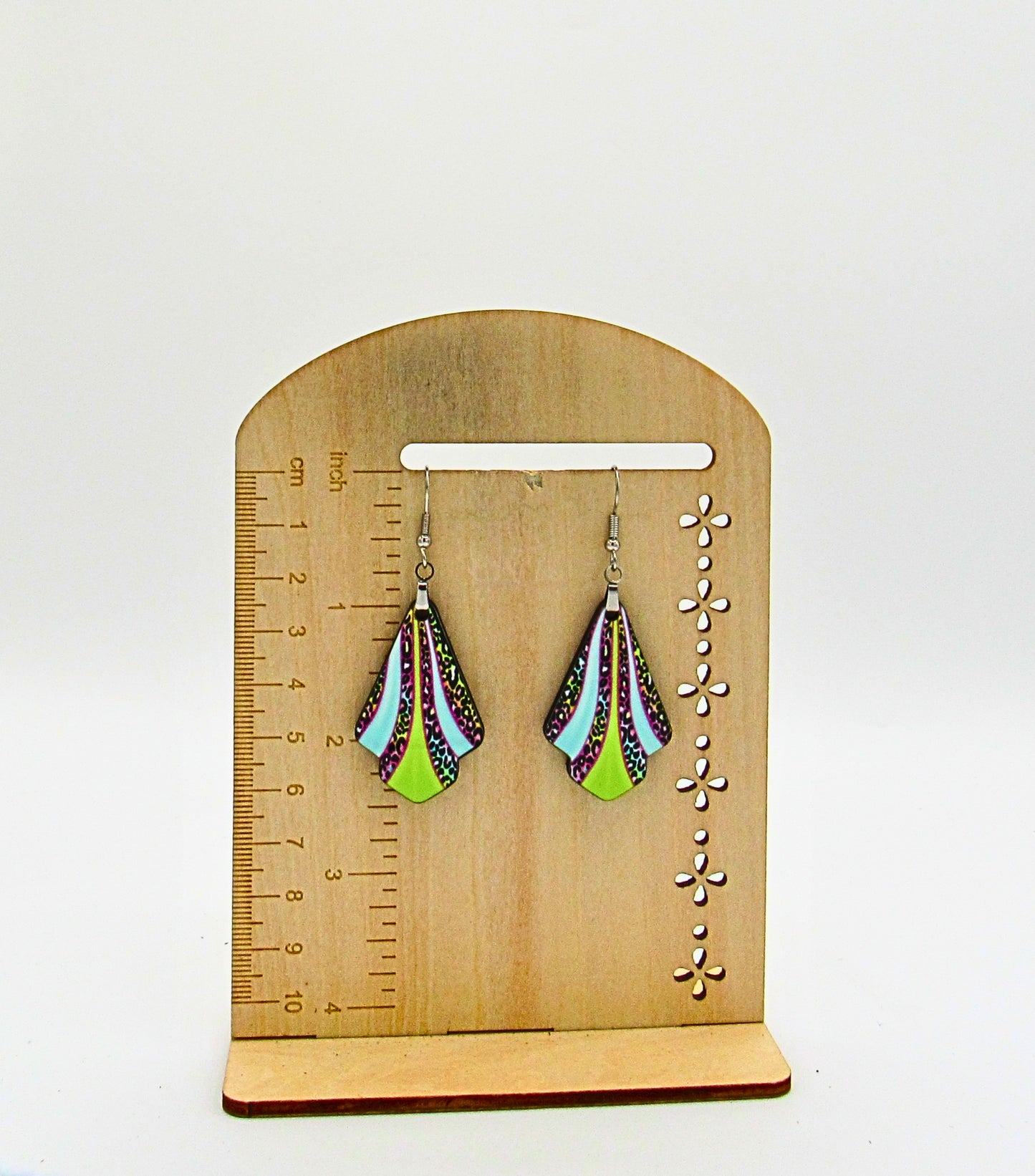 MDF-Fan Shaped Sublimated Earrings 1.5 inch