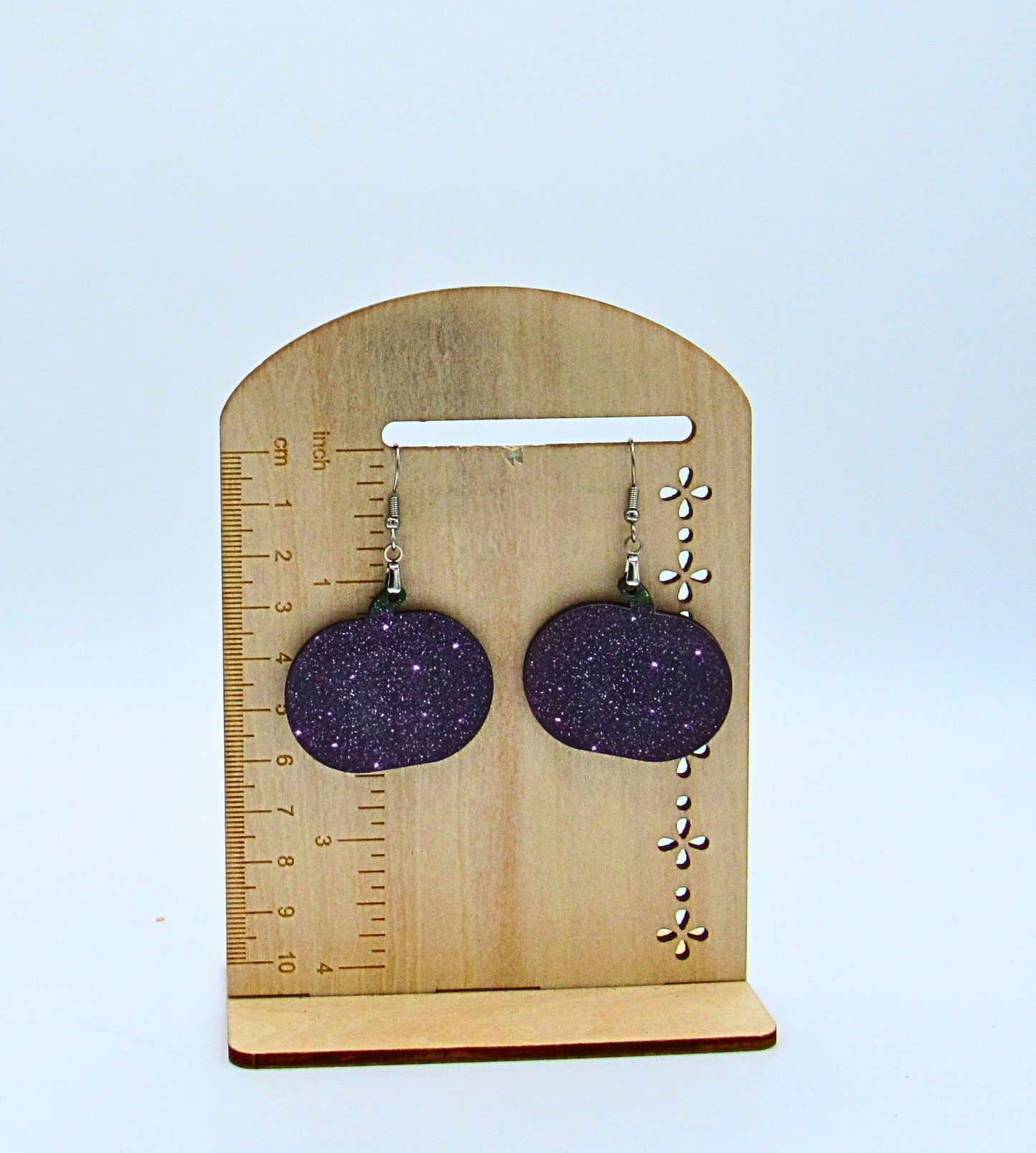 MDF-Pumpkin Shaped Sublimated Earrings 1.5 inch