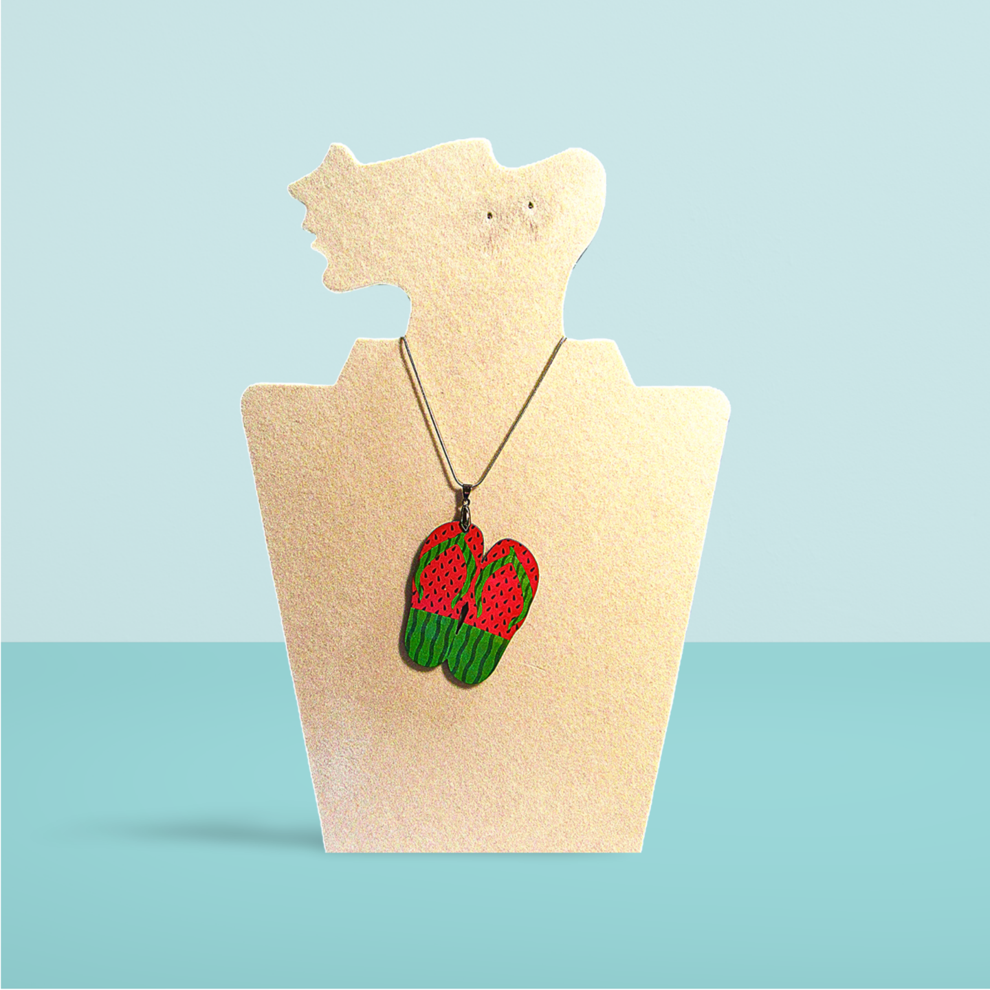 Flip Flop Shaped Sublimated Necklace