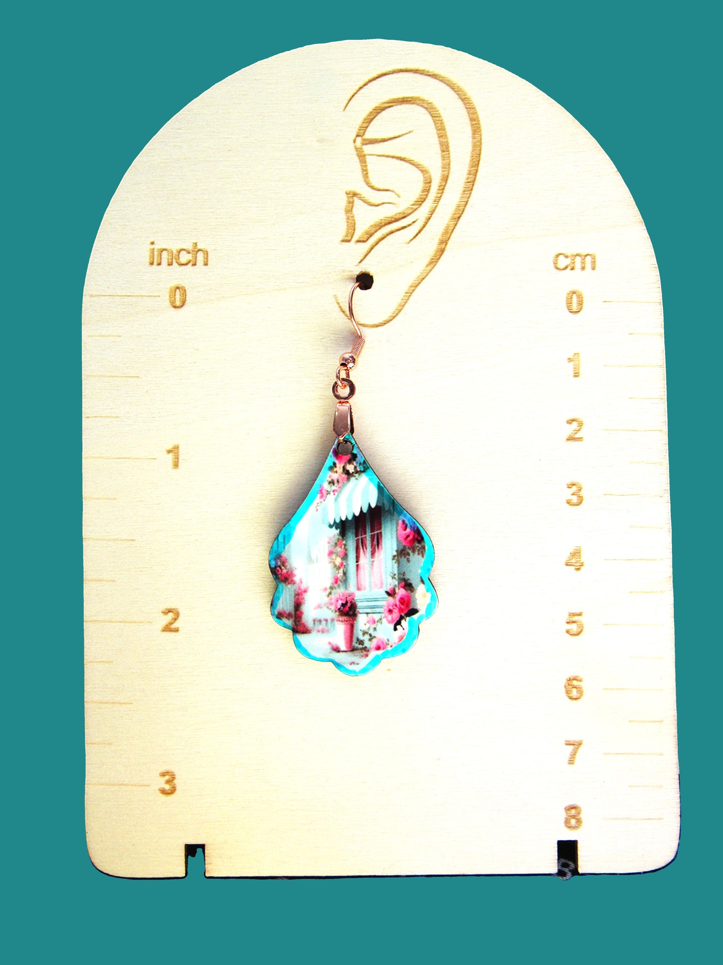 Fancy Teardrop Shaped Sublimated Earrings