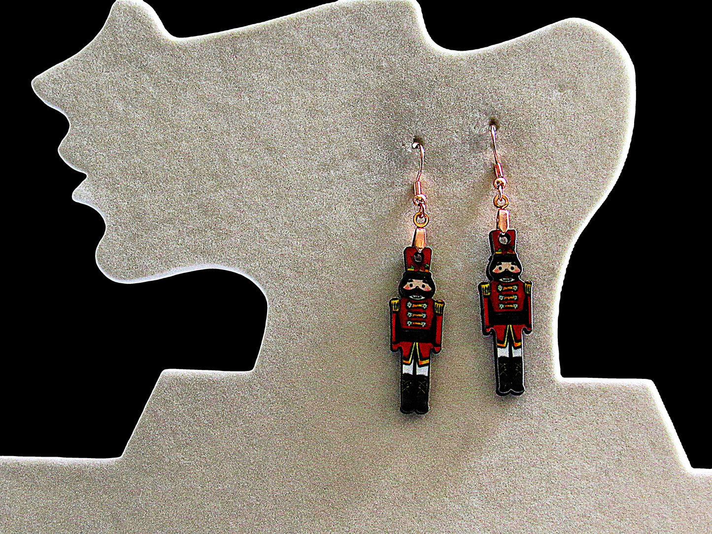 Nutcracker Shaped Sublimated Earrings