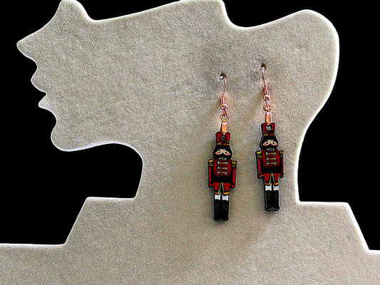 Nutcracker Shaped Sublimated Earrings