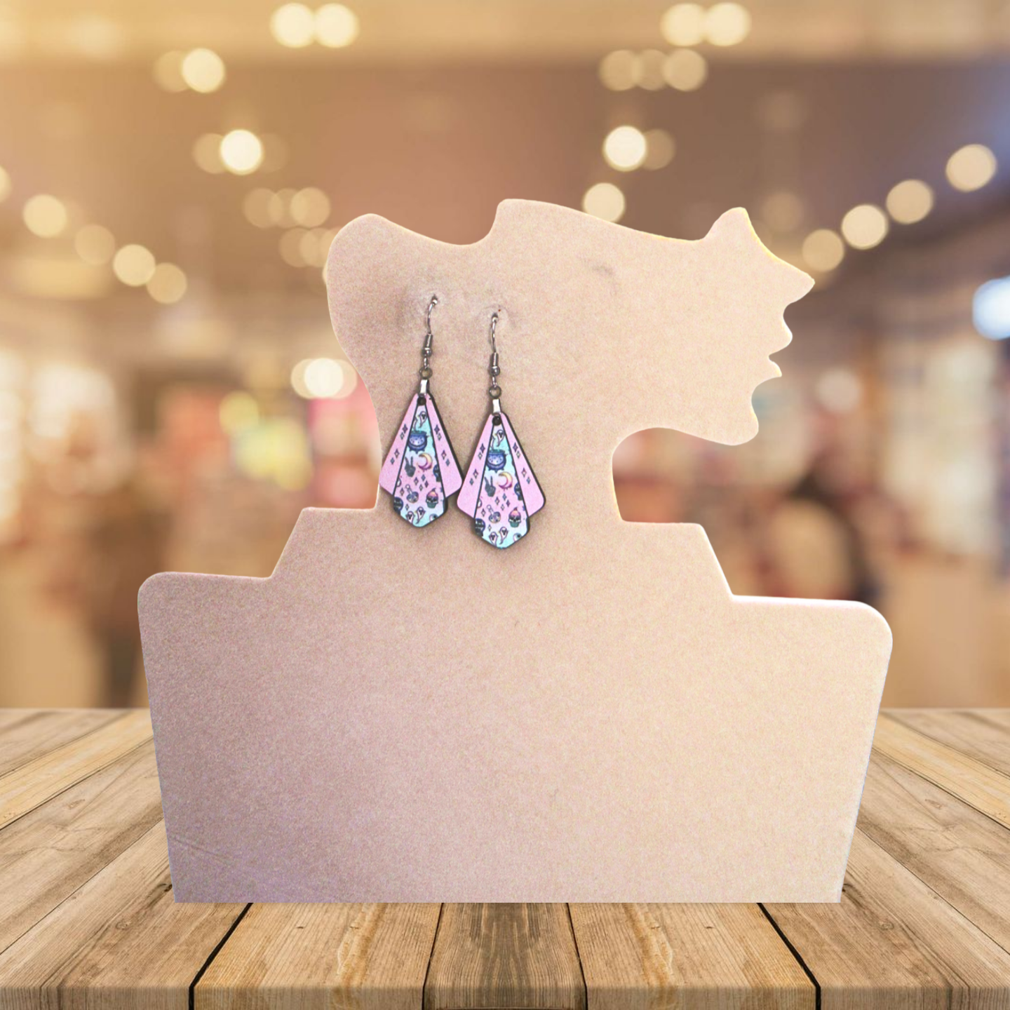 Fan Shaped Sublimated Earrings 1.5 inch