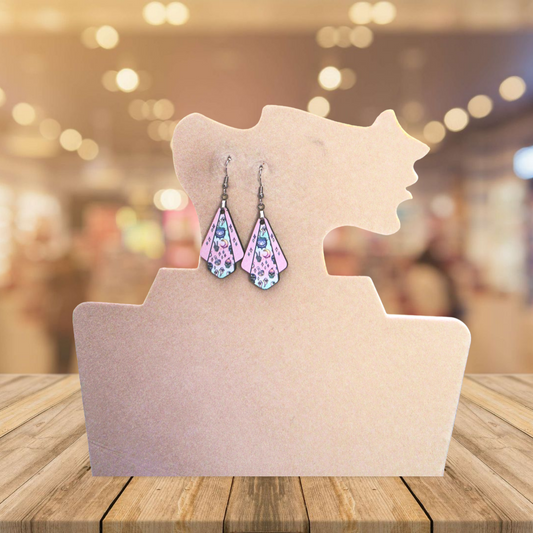 Fan Shaped Sublimated Earrings 1.5 inch