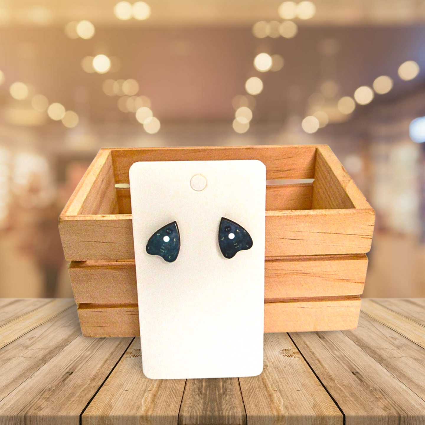 Planchette Shaped Sublimated Stud Earrings