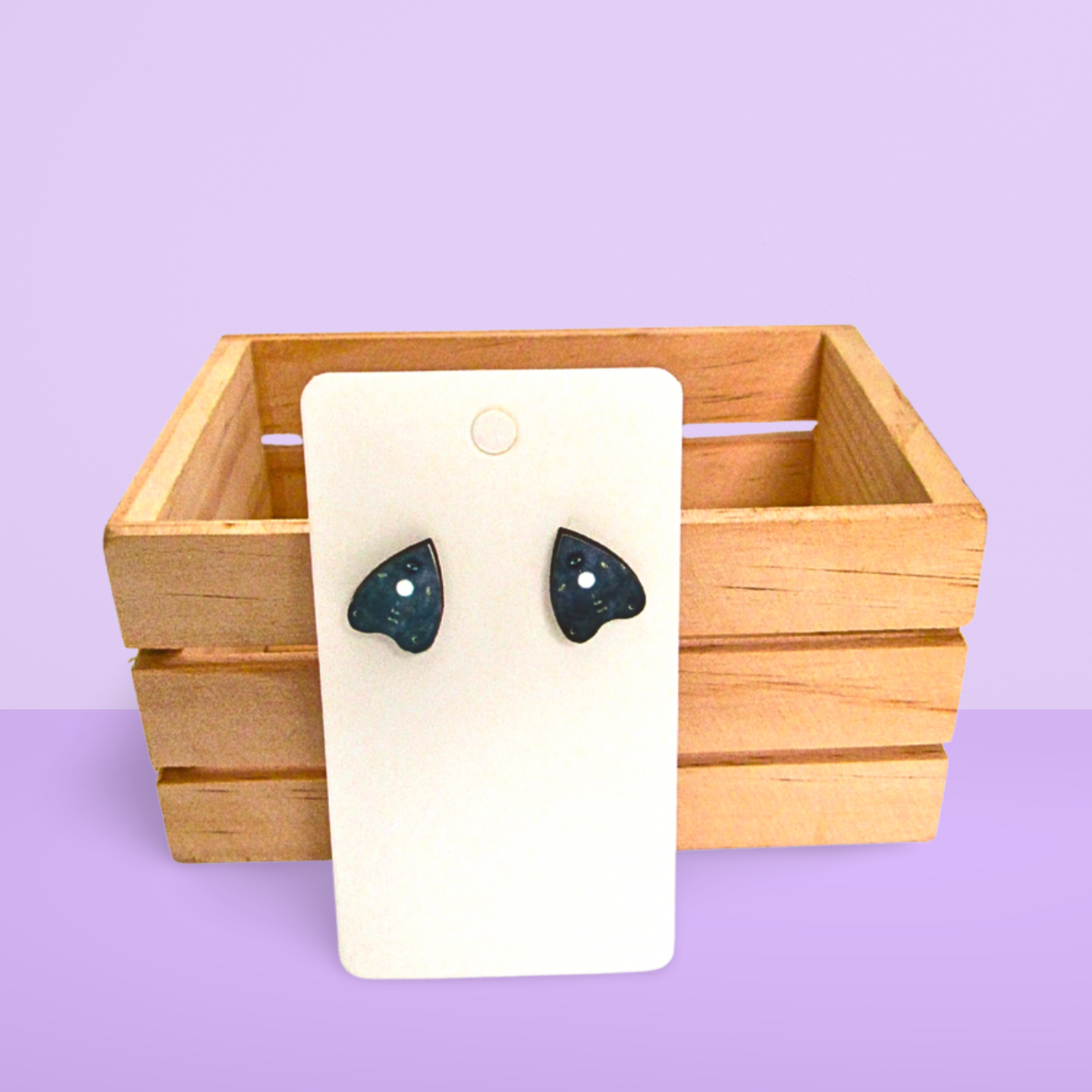 Planchette Shaped Sublimated Stud Earrings