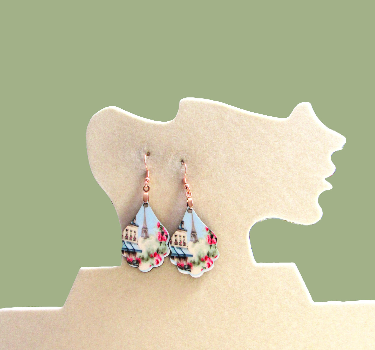 Fancy Teardrop Shaped Sublimated Earrings