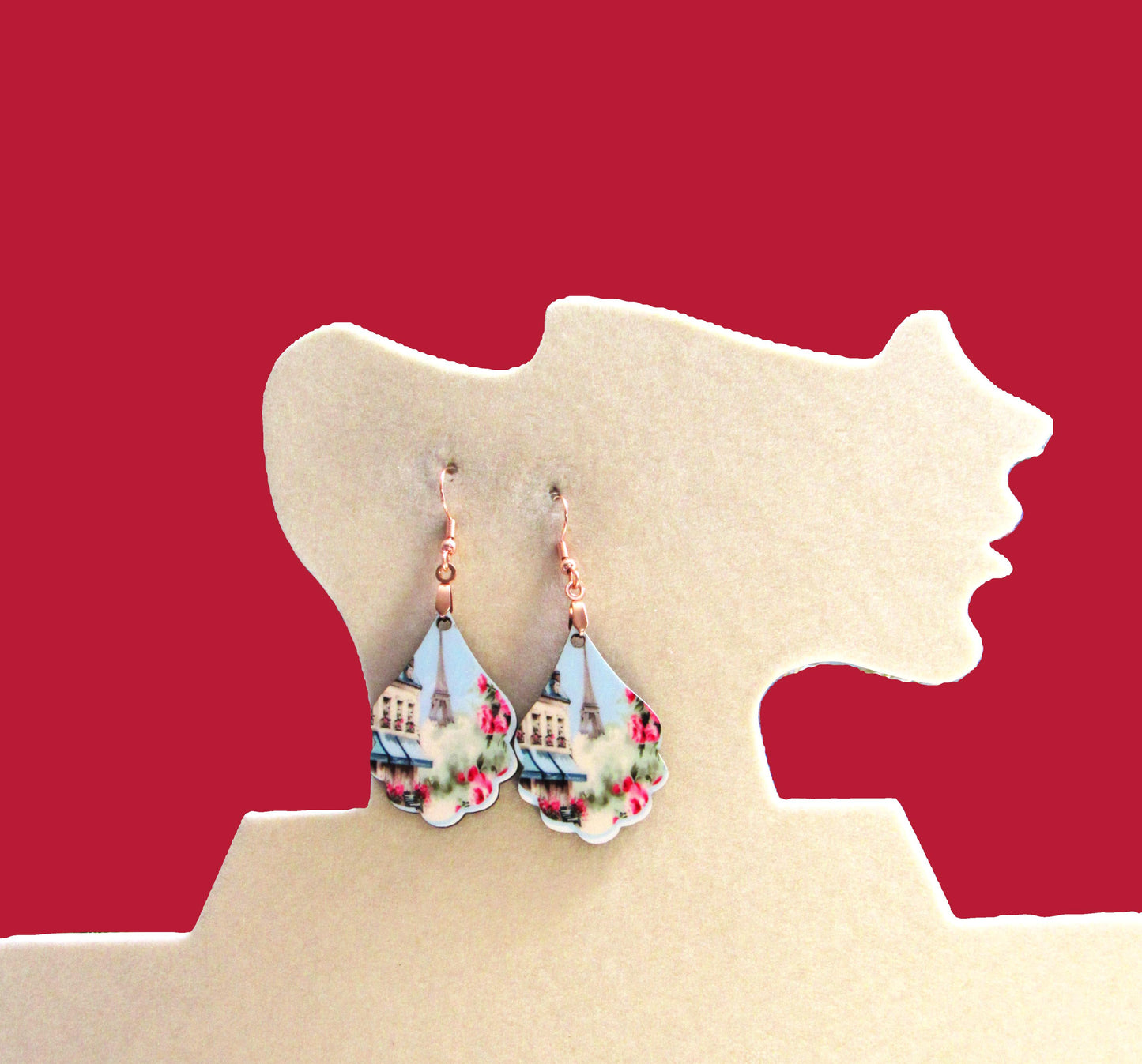 Fancy Teardrop Shaped Sublimated Earrings