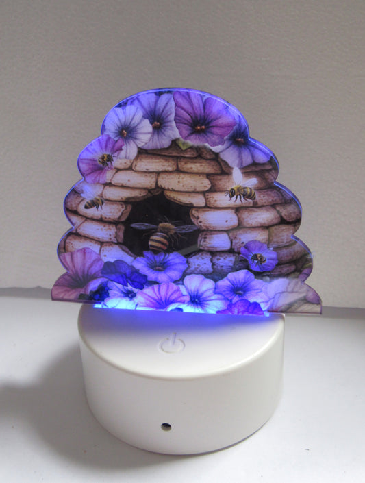 Acrylic Bee Hive Shaped Sublimated Light