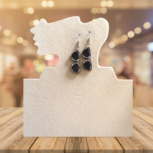 Sunglass Shaped Sublimated Earrings