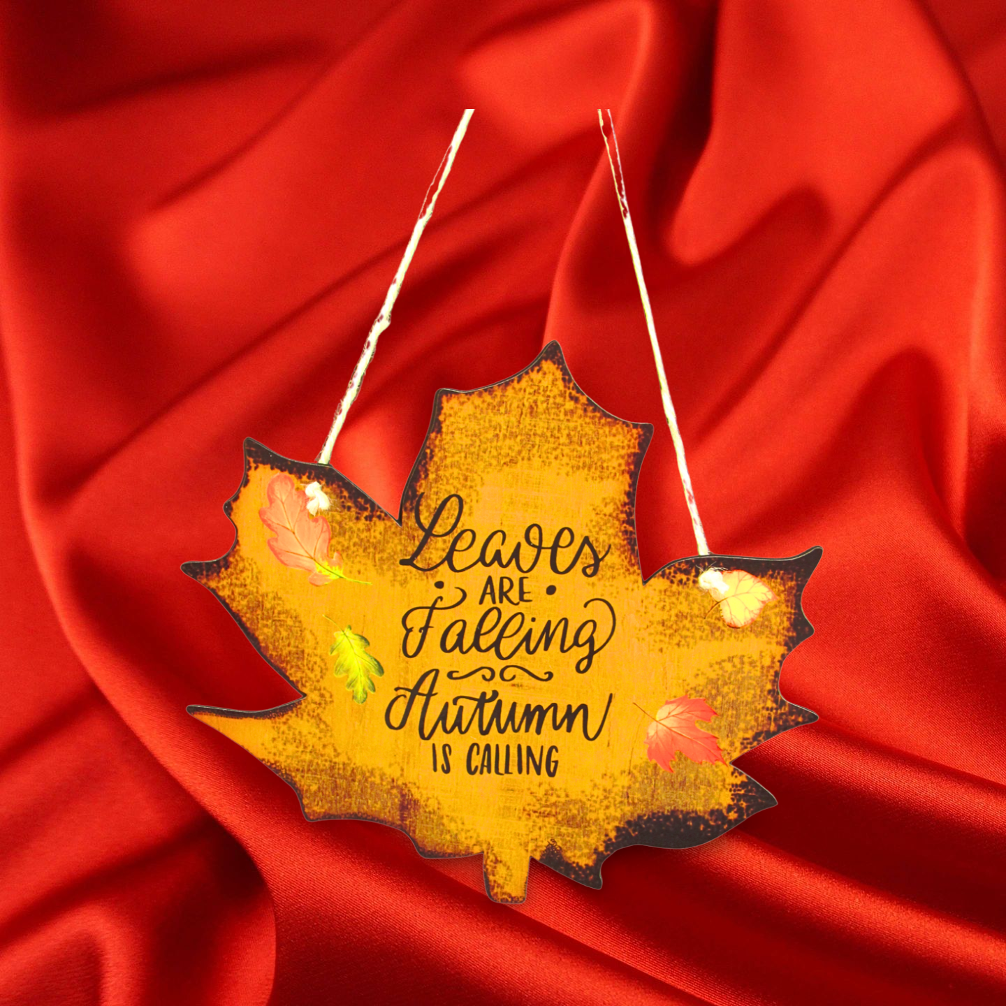 Leaf Shaped Sublimated Door Hanger