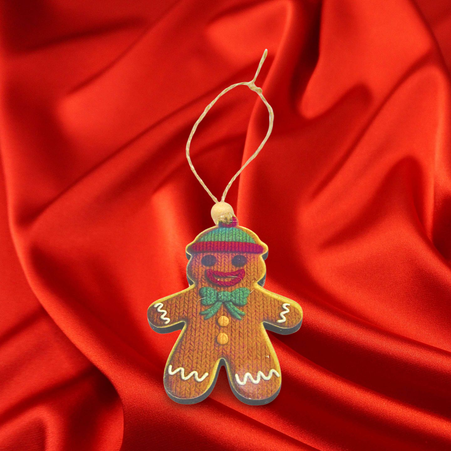 MDF- Gingerbread with Beanie Shaped Sublimated Ornament