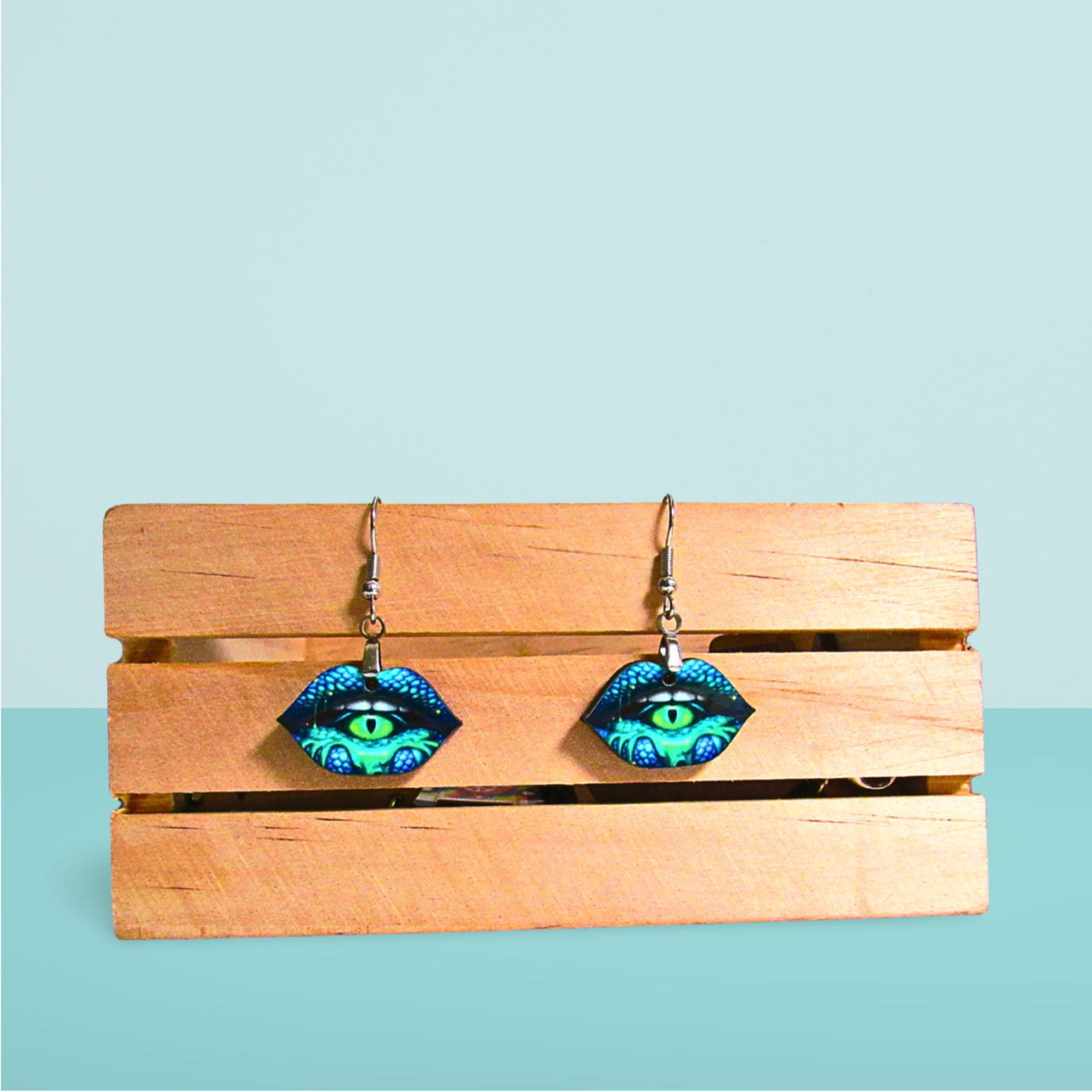 Lip Shaped Sublimated Earrings 1 inch