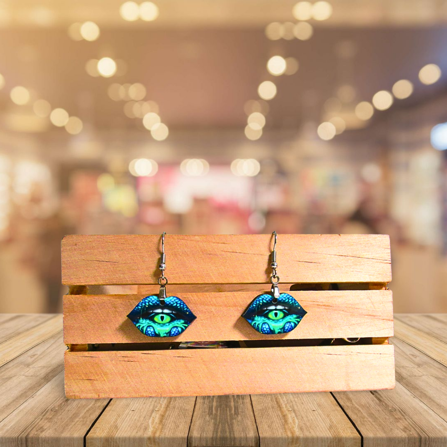 Lip Shaped Sublimated Earrings 1 inch