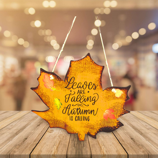 Leaf Shaped Sublimated Door Hanger