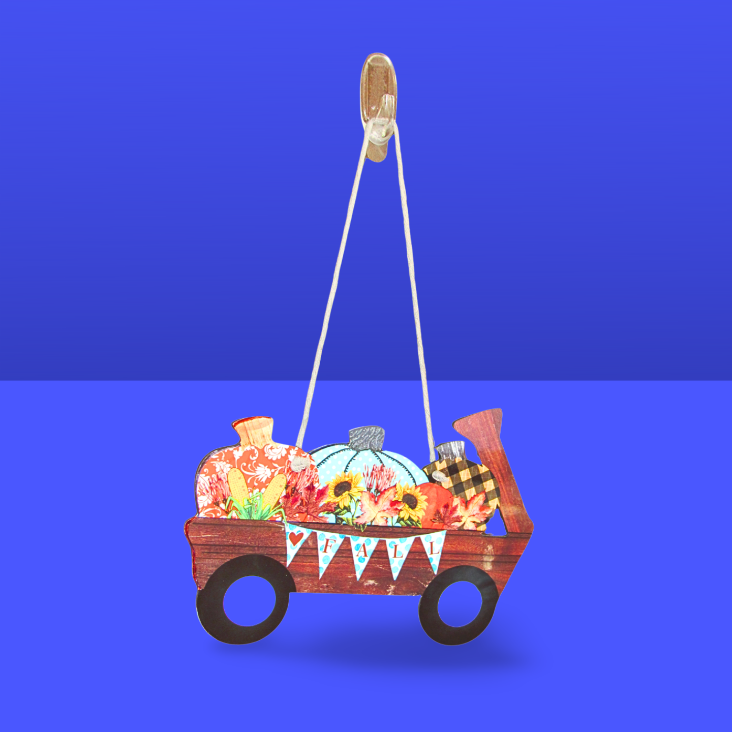 Wagon Shaped Sublimated Door Hanger