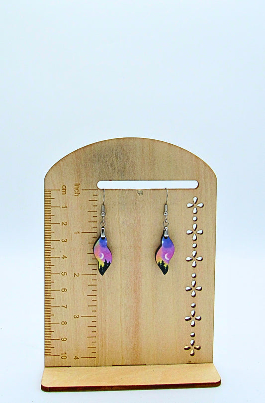 MDF-New Swirl Shaped Sublimated Earrings 1 inch