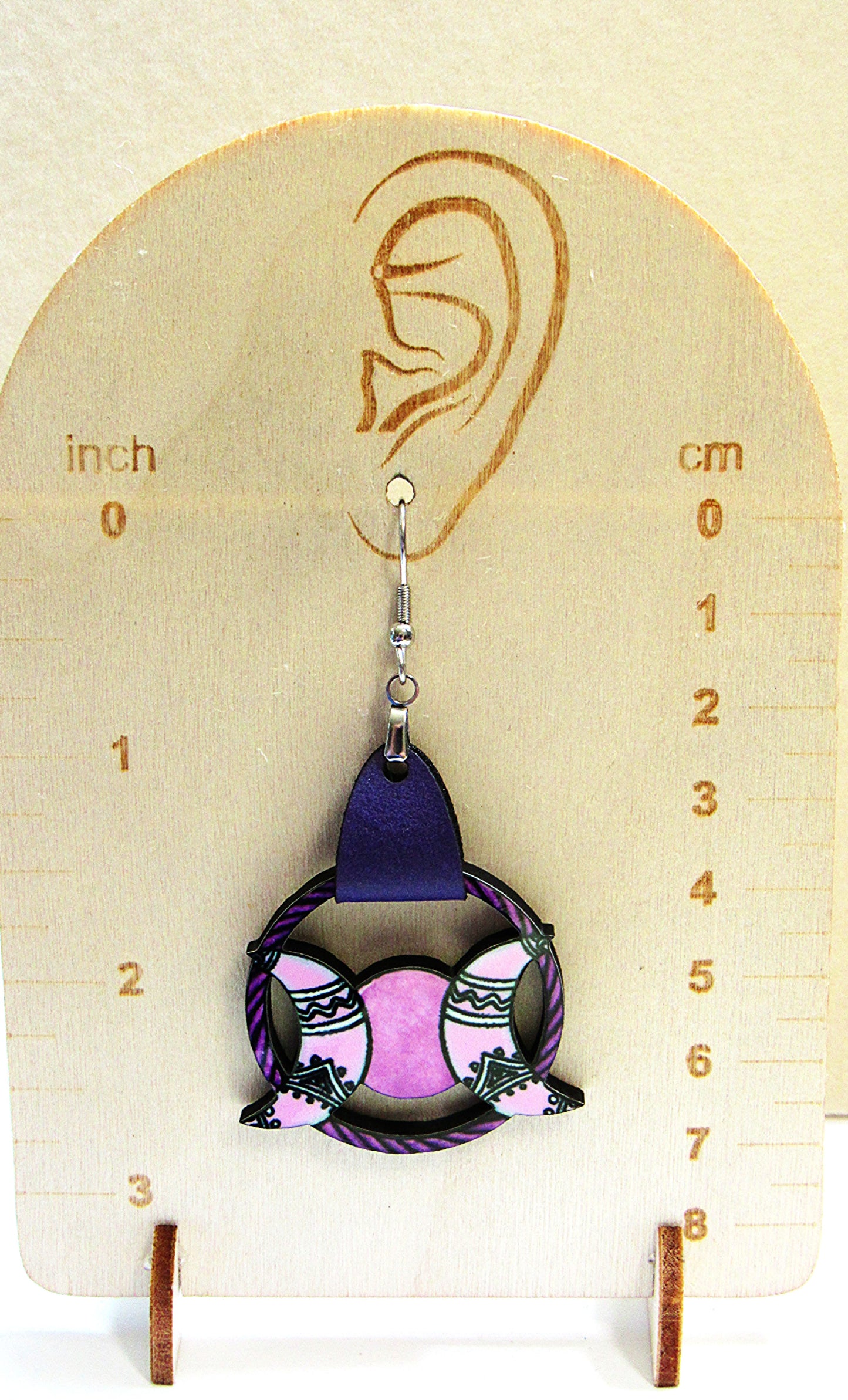 Faux Leather Celestial Sublimated Earrings