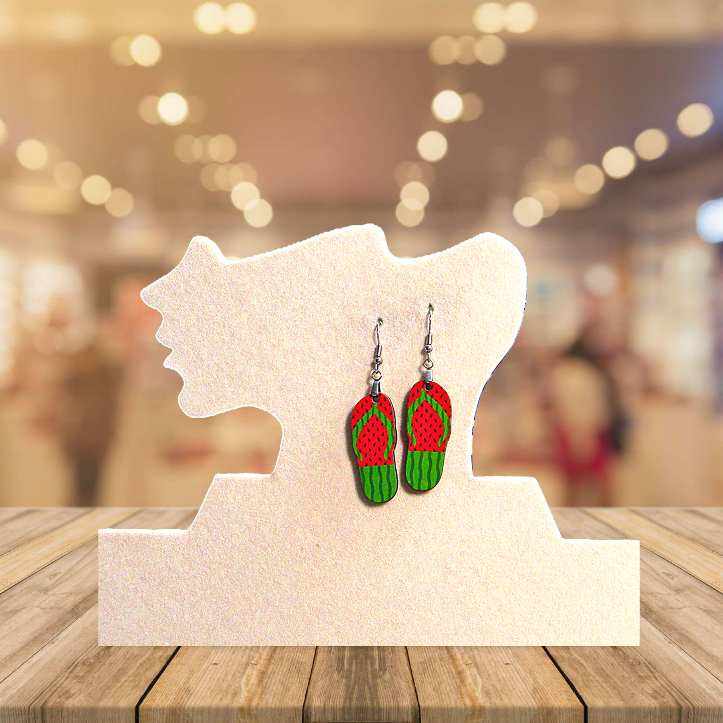 Flip Flop Shaped Sublimated Earrings
