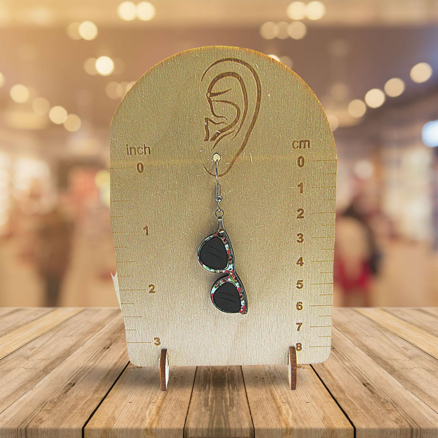 Sunglass Shaped Sublimated Earrings