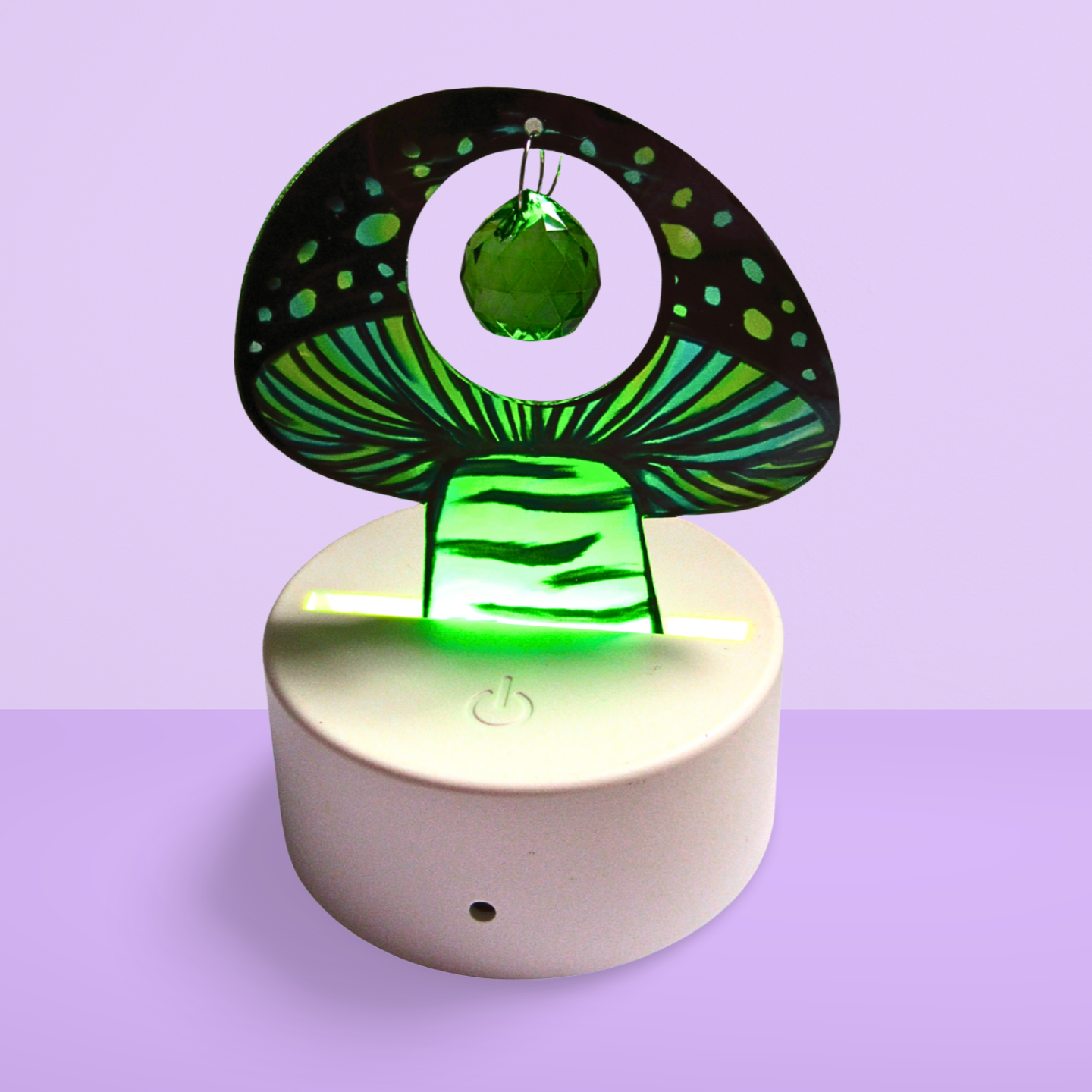 Green Acrylic Mushroom Shaped Sublimated Light
