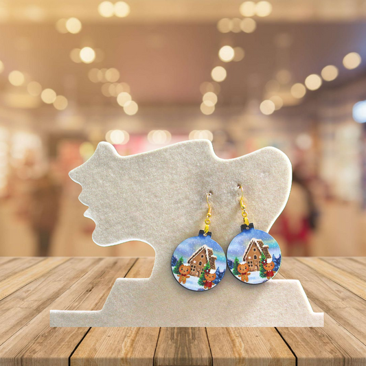 Ornament Shaped Sublimated Earrings