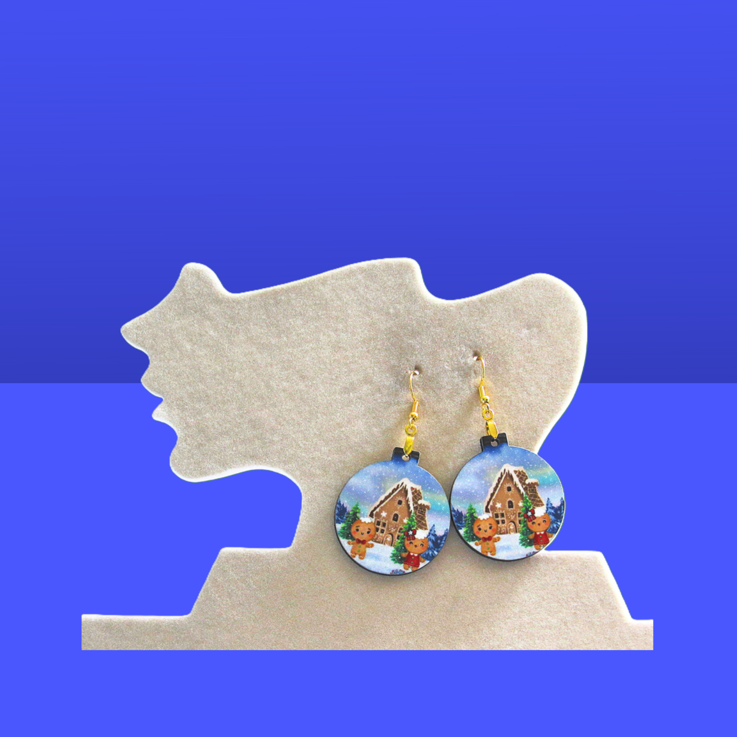 Ornament Shaped Sublimated Earrings