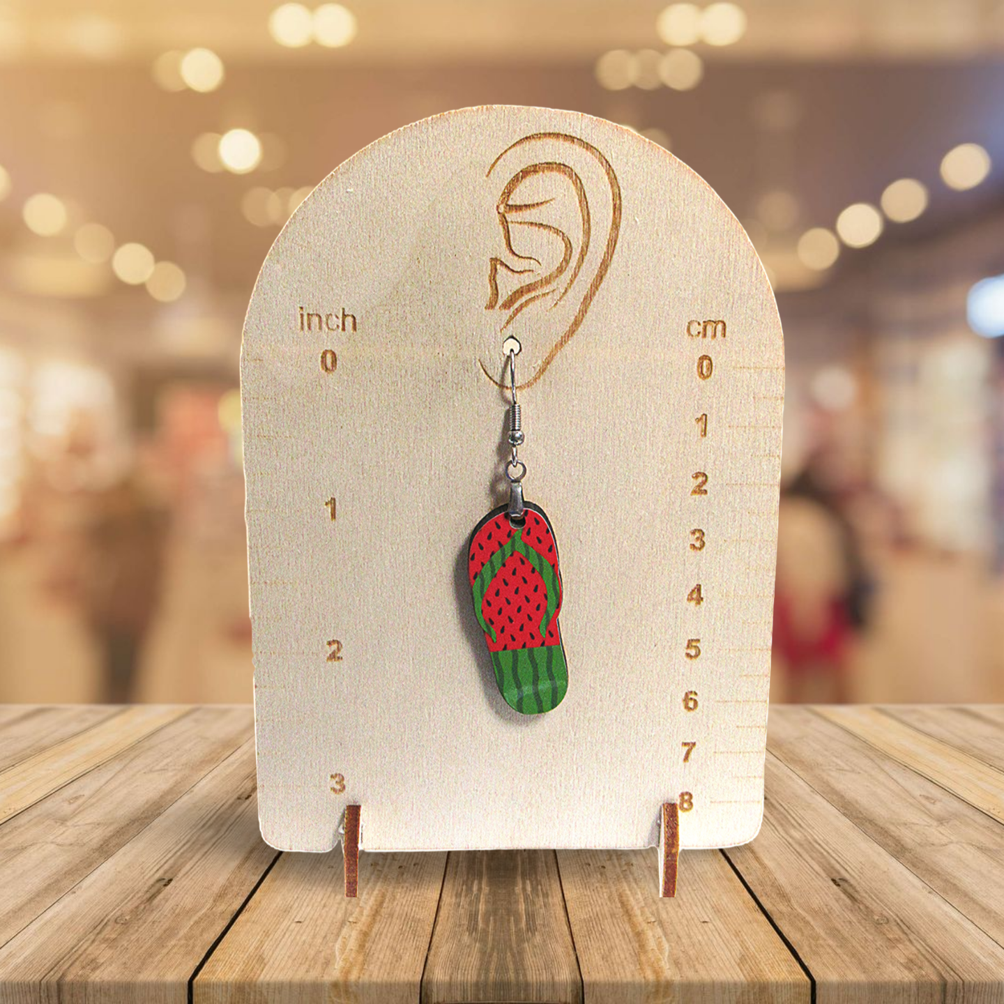 Flip Flop Shaped Sublimated Earrings